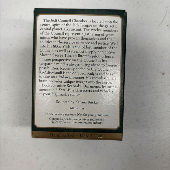 2000 HALLMARK MINIATURE 3 ORNAMENT SET STAR WARS EP. 1 JEDI COUNCIL MEMBERS YODA - Picture 2 of 6
